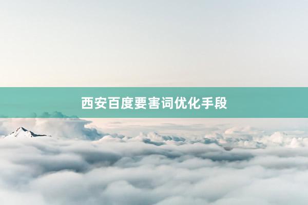 西安百度要害词优化手段